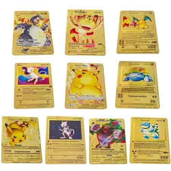 Carte Pokemon Vmax, 10 pièces/ensemble Version française, Charizard, Mewtwo, Collection Pikachu, Carte de combat, de commerce, Carte or, jouet cadeau 