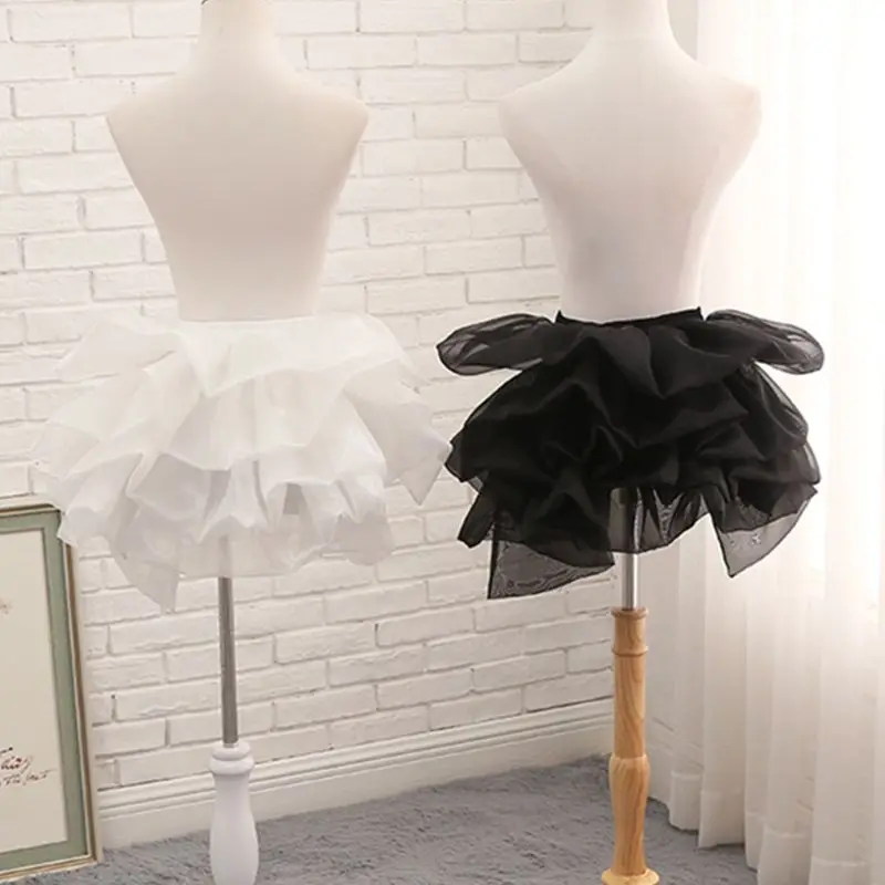 Женская Лолита косплей хип суета Нижняя юбка-комбинация многослойная юбка с оборками Нижняя юбка