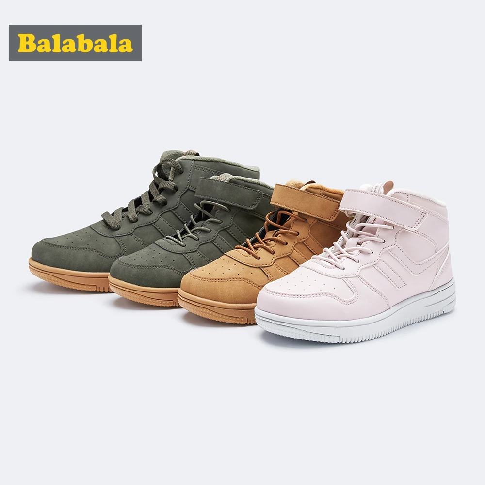 Balabala/Обувь для девочек; Новинка года; обувь для мальчиков; белая дышащая обувь; зимняя водонепроницаемая обувь