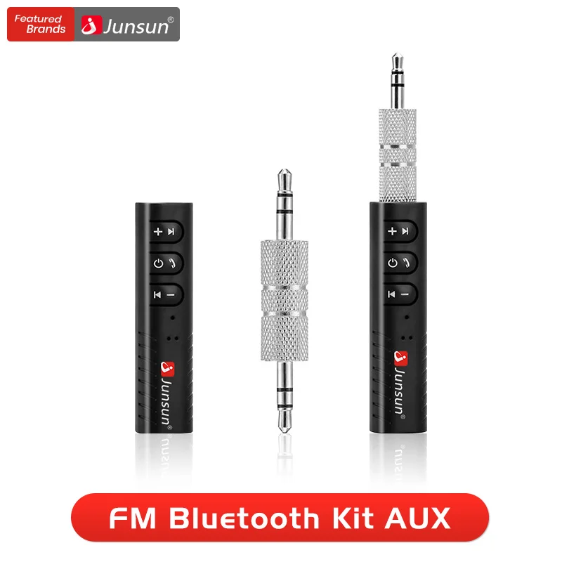 Junsun Car Bluetooth AUX Universal 3.5mm jack Bluetooth Kit Audio Adapter FM Transmitter Handsfree Phone Call Music Receiver