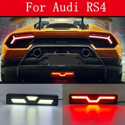 Cauda terceira lâmpada de freio flicker parar sinal luz f1 estilo retângulo desportivo amortecedor traseiro piloto luz para audi rs4 acessórios do carro
