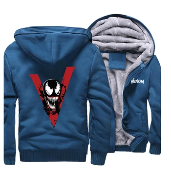 

Venom Thicken Hoodies Men Fashion Sweatshirt Superhero Raglan Coat Mens Winter Hoodie Fleece Warm Streetwear Marvel Casual Coats