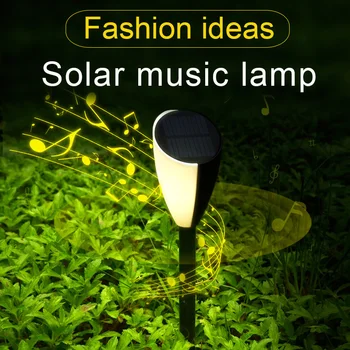 

2Pcs/Set Solar Music LED Light Weatherproof Landscape Lighting Lawn Warm Lamp YA88