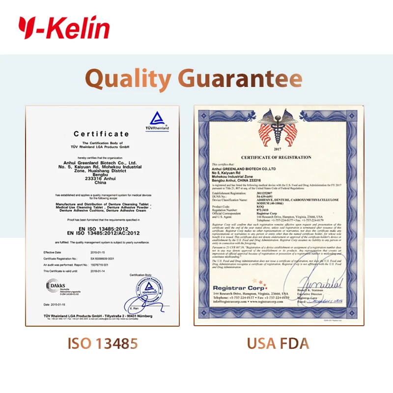 Y Kelin Крем для фиксации зубных протезоы 10 г/0 4 унц. Размер образца весь день