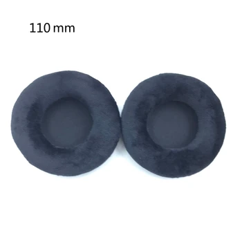 

1 Pair Velvet Earmuff Ear Cushion Pads 70mm 60mm-110mm For Earphone Headphones