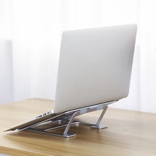 Портативная охлаждающая стойка складной регулируемый угол алюминиевый сплав Настольный Держатель Универсальная Нескользящая подставка для ноутбука