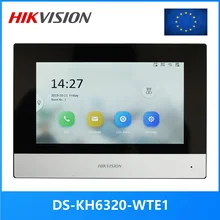HIKVISION versione internazionale multi-lingua DS-KH6320-WTE1 Monitor interno, 802.3af POE, app hik-connect, WiFi, videocitofono