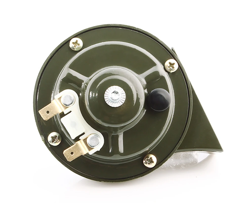 AOSHIKE отражатели 2 шт мощностью 12V 95W 8A модификация автомобиля свисток клаксон "улитка" супер громкий звуковой сигнал Армейский зеленый коррозионной устойчивости транспортного средства грузовиков сирена