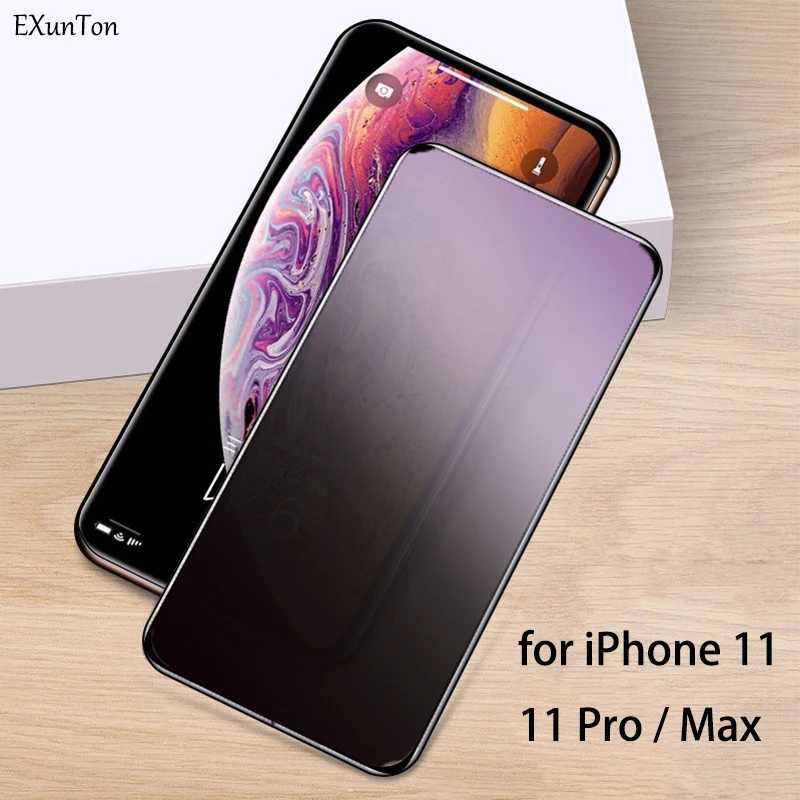 Anti Spy Blue Light Tempered Glass for iPhone 11 Pro Max X XS Privacy Screen Protector 11Pro Full Cover | Мобильные телефоны и