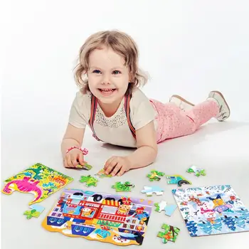 

Puzzle Game Baby Jigsaw Children Wooden Educational Toys Cognitive Boards Exercise Practical Ability Color Cognition