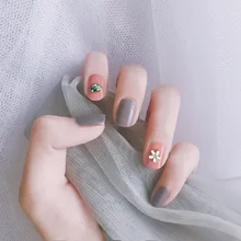 Накладные ногти патч Weep Yafeng decontructable Маникюр готовая продукция Лето японский стиль хипстер милый нежный белый кончик для ногтей