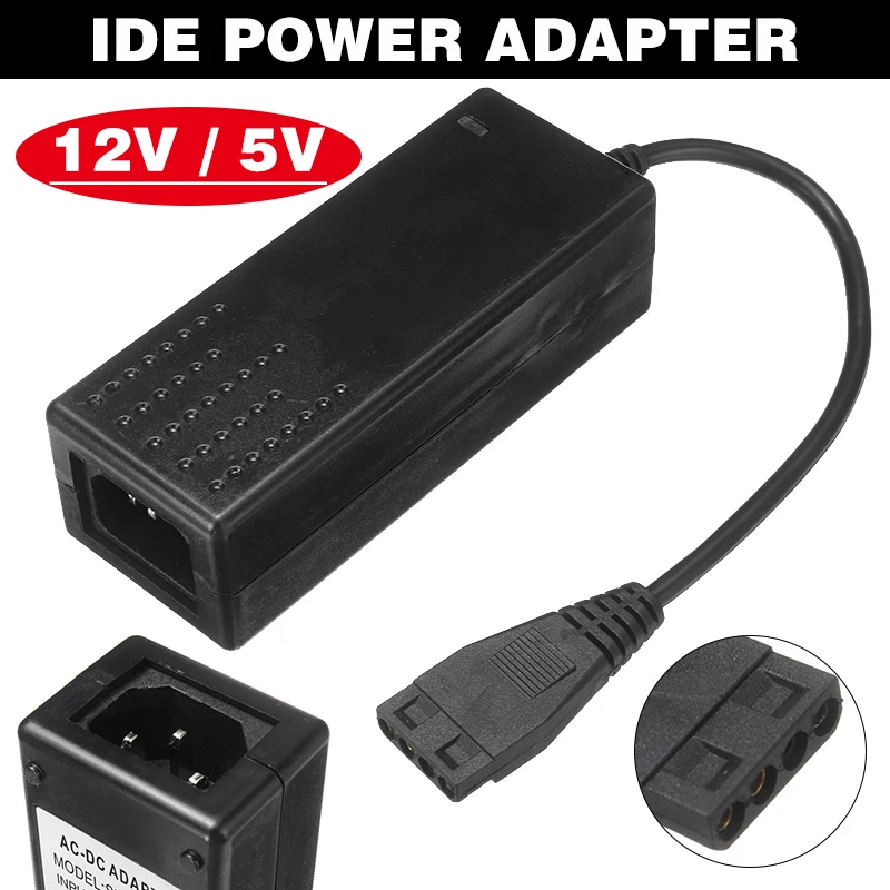 External 5V/12V AC Powerful Adapter USB to IDE+SATA Power Supply Adapters  Converter Cable for H-DD/Hard Drive/CD-ROM - AliExpress
