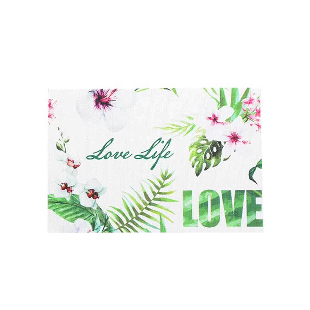 Lovelife B Изоляционный коврик ПВХ коврик для посуды Настольный коврик Фламинго узор 45*30 см обеденные чаши блюда для ресторана кухонный инструмент - Цвет: Lovelife B