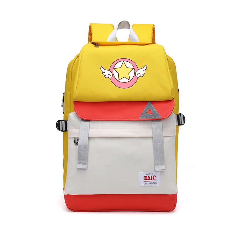 Японский комикс карты Captor Sakura Крылья Девушка Волшебная карта девушка Сакура косплей рюкзак милый студенческий школьный рюкзак - Цвет: 15