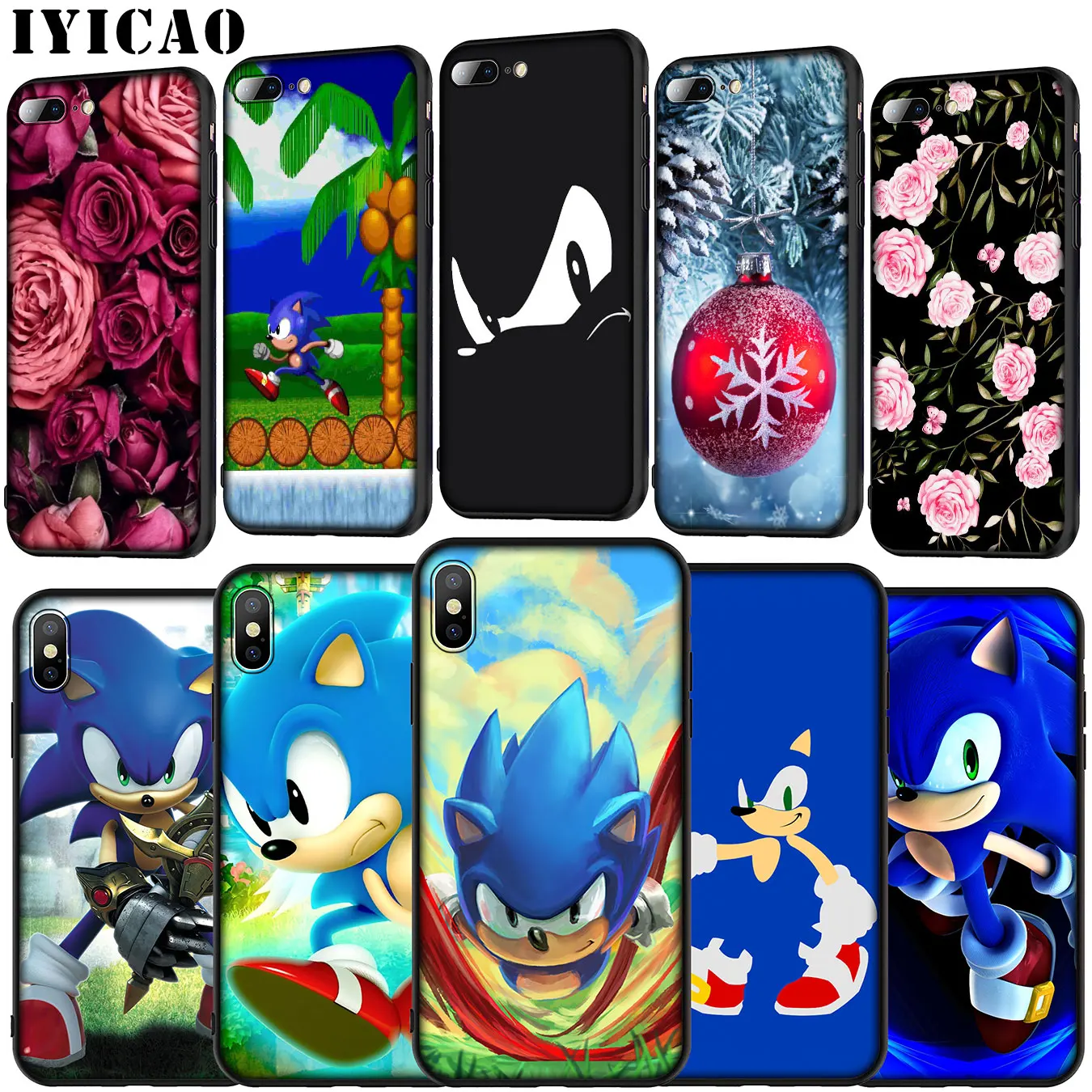 Sonic the Hedgehog Soft Silicone Cover Case for iPhone 11 Pro XR X XS Max 6 6S 7 8 Plus 5 5S SE Phone |