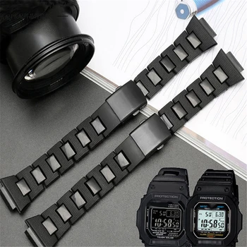 

Replacement Watch Strap for G-shock DW-6900/DW9600/DW5600/GW-M5610 Steel Plastic Watchband Belt
