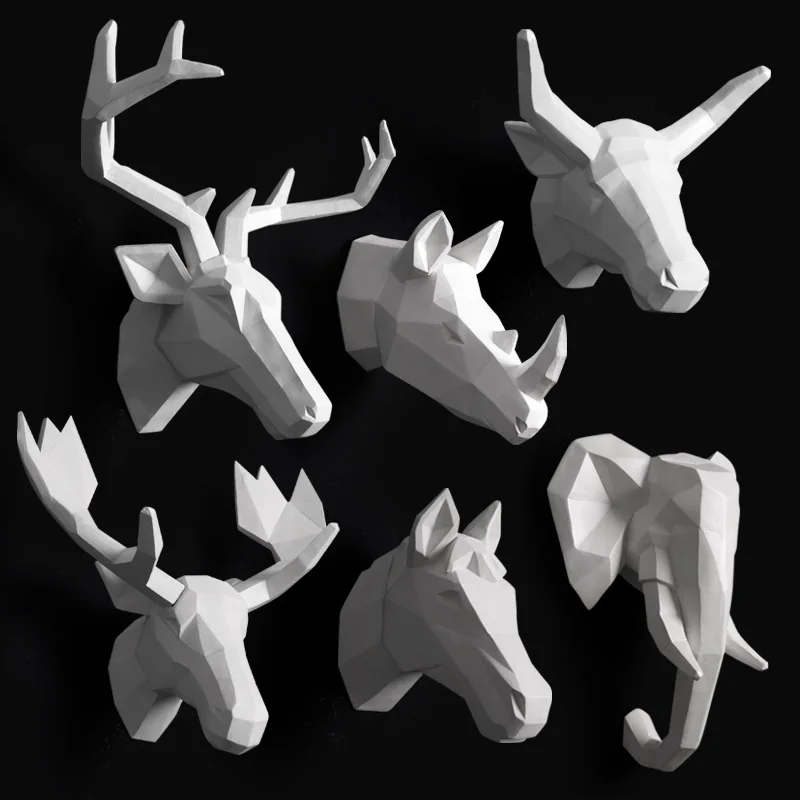 wall mounted buck bust deer head trophy wall art plaque hunt sculpture-faux taxidermy modern hanging home decor ornamnent wall mounted buck bust deer head trophy wall art plaque hunt sculpture-faux taxidermy modern hanging home decor ornamnent
