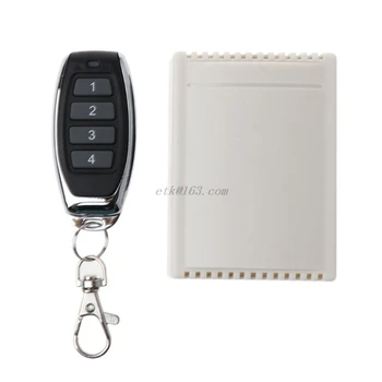 

1Set Smart DC 24V 315/433MHz 4CH Wireless Relay RF Remote Control Switch Receiver 4 Button Keys Transmitter