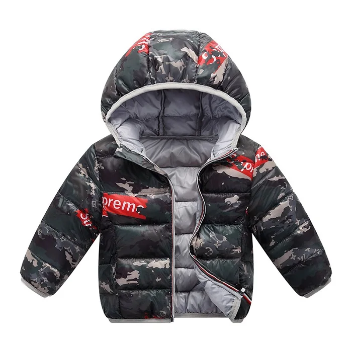 Куртки для маленьких мальчиков; коллекция года; детская куртка; сезон осень-зима; теплое плотное пальто с капюшоном для девочек; детская Рождественская верхняя одежда для малышей - Цвет: as picture