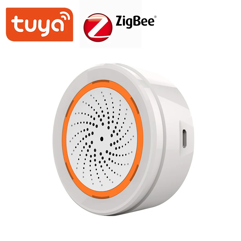 

Tuya Smart ZigBee3.0 Temperature Humidity Siren Alarm 90dB Sound Light Sensor Battery Built-in 3 in 1 ZigBee Sensor Smart LIfe