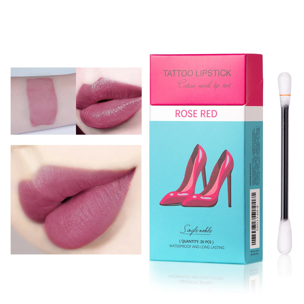 Lipstick Cigarette Cotton Swab 20 pcs/Set Lipstick Portable Waterproof Liquid Non-Stick Cup Tattoo Lip Tint Lipgloss lip gloss,lip makeup,lip glaze,lip tint,lip stain,lip lacquer
