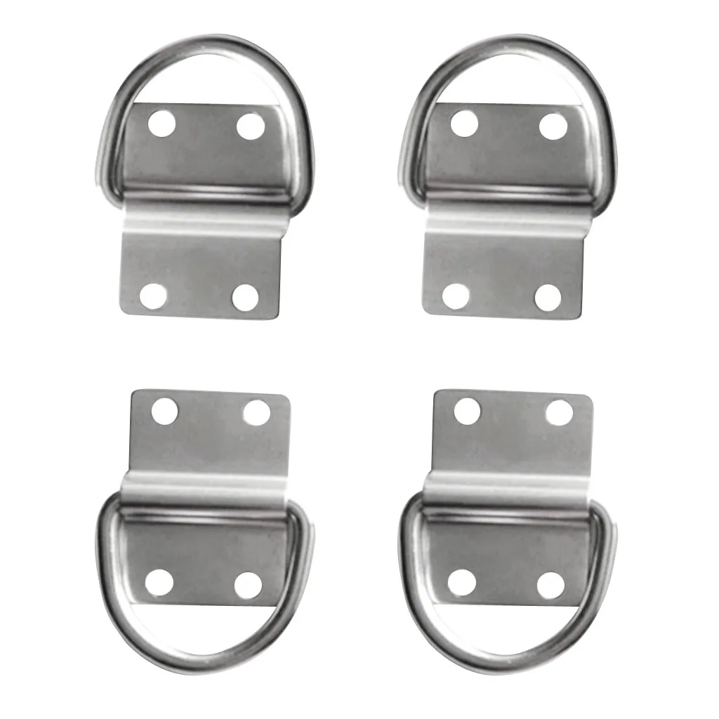 4Pcs Lashing Ring Staple Cleat Tie Down Point Boat Trailer Caravan Hardware