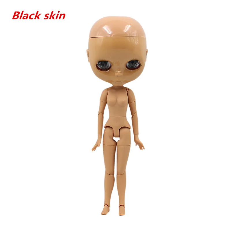Фабрика Blyth кукла BJD, 19 суставов, нео-кукла Обнаженная голова индивидуализированные куклы могут изменить Макияж DIY, 1/6 мяч соединены куклы - Цвет: black skin 19 Joints