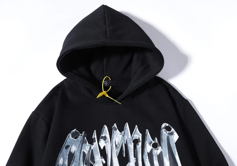 Hip Hop XXXtentacion Revenge Hoodies Bone Skull Smoke Print Sweatshirts Men Women Harajuku Streetwear Fleece Autumn Pullover