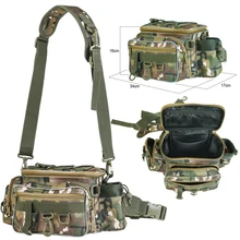 Многофункциональная Рыболовная Сумка 34*17*16 см, вместительная рыболовная снасть, наплечная сумка, холщовая нейлоновая ткань, поясная сумка