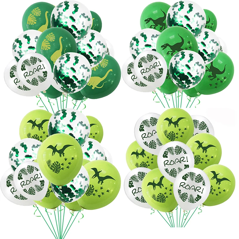 Allecto Plus - Voor De Titel: Grote 3D Folie Dino Ballonnen - Set Van 2 Stuks Voor Dino Thema Feestdecoratie Bij Kinderen