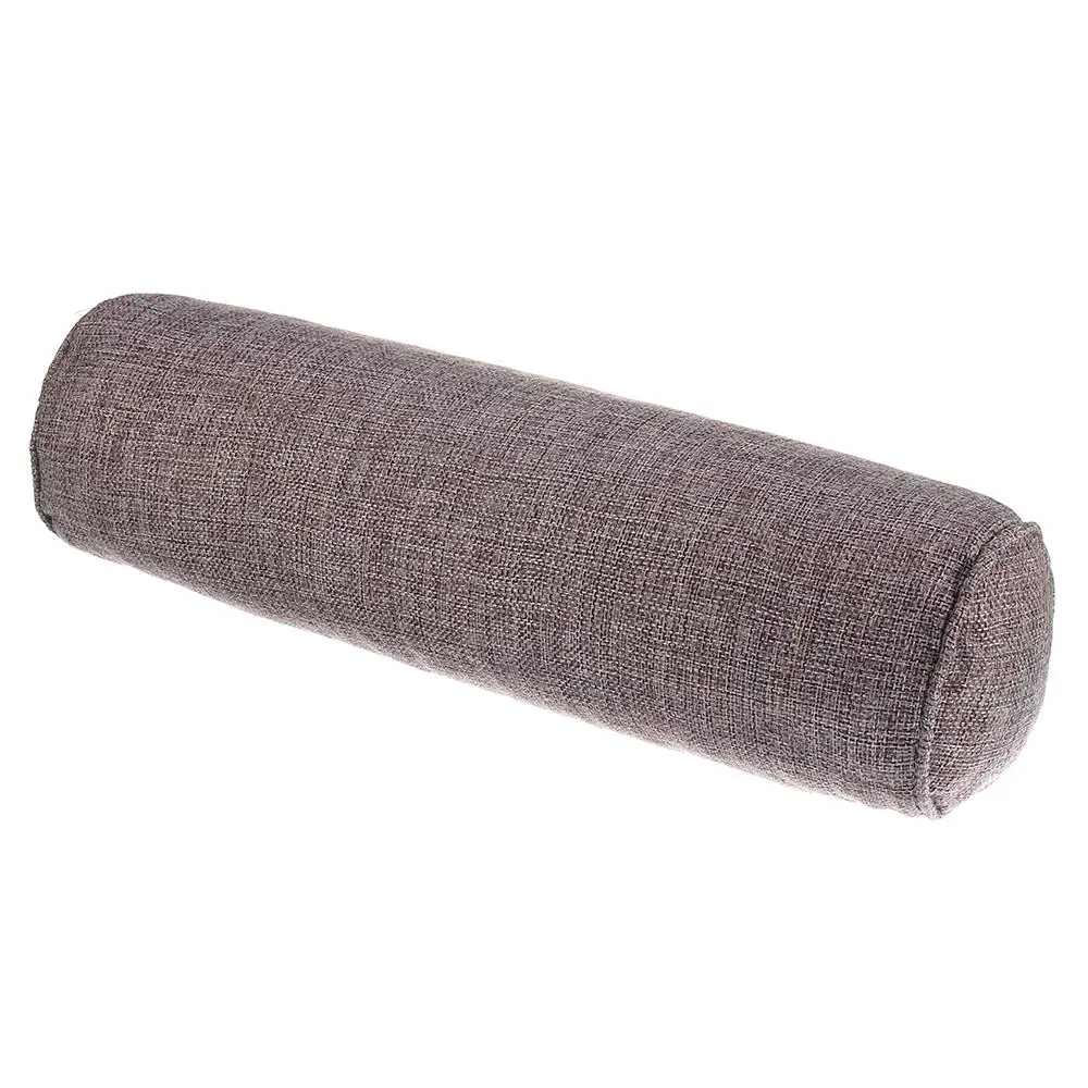 40x10cm Removable Pillow Summer Linen PP Cotton Body Neck Pillow Bed Roll Cushion Head Leg Back Support Travel Column Pillows - Цвет: Темно-серый