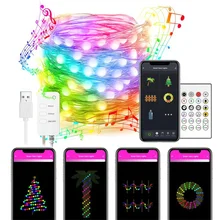 LED Fairy Light Christmas Decoration String Lights APP Intelligent Control Dream Color Garland Lamp Home Decor Holiday Lighting