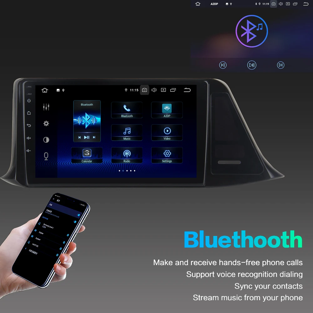 Android10.0 Car Radio for Toyota C-HR 2016 2017 2018 Multimedia Player GPS Navi DSP CarPlay 1280*720 IPS Screen 4GB+64GB TDA7850