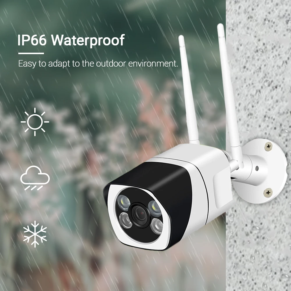 Hamrolte 5MP Wifi камера Wifi ip-камера ONVIF беспроводная водонепроницаемая камера для улицы двухстороннее аудио Обнаружение движения ICSEE