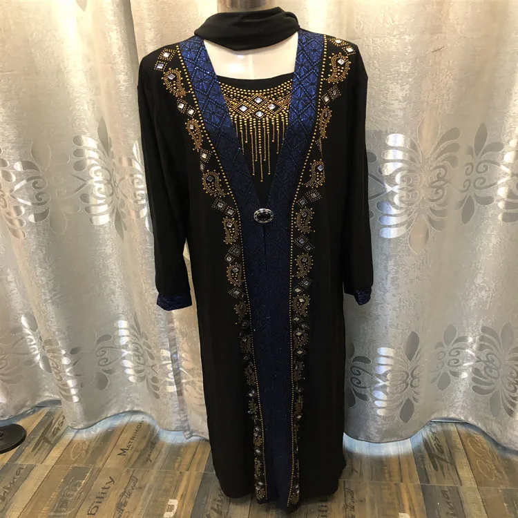 7 Мусульманский бисероплетенный хлопковый кардиган abaya вечернее платье кимоно длинные халаты Jubah Дубай Ближний Восток Рамадан Арабские исламские костюмы - Цвет: 7