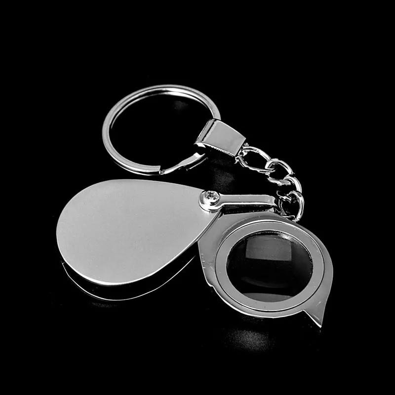 

Pocket Folding 8X Magnifier Loupe Magnifying Glass Lens With Keychain Portable