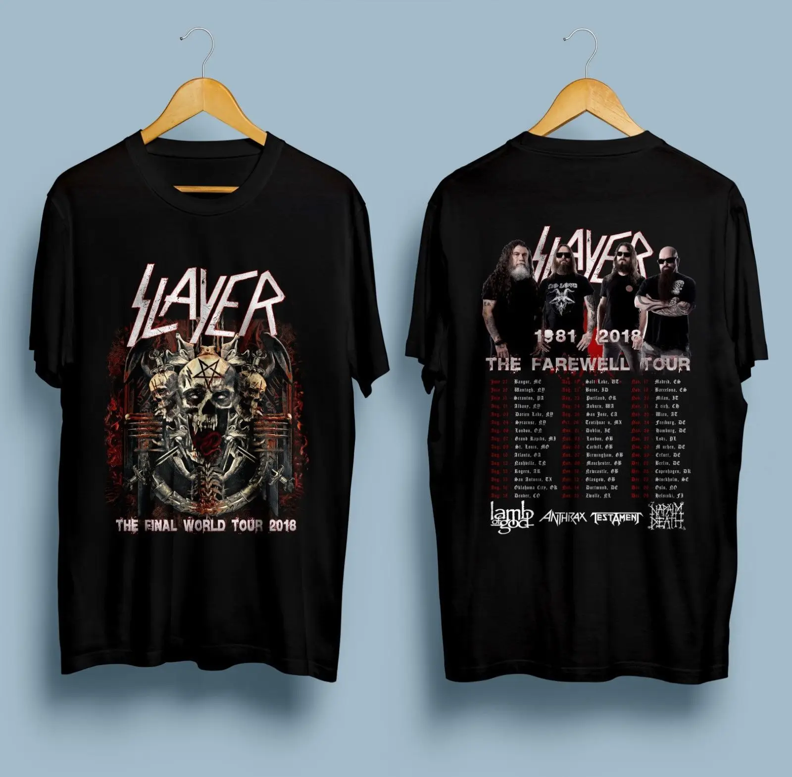 Slayer 2018 tour shirt Clearance