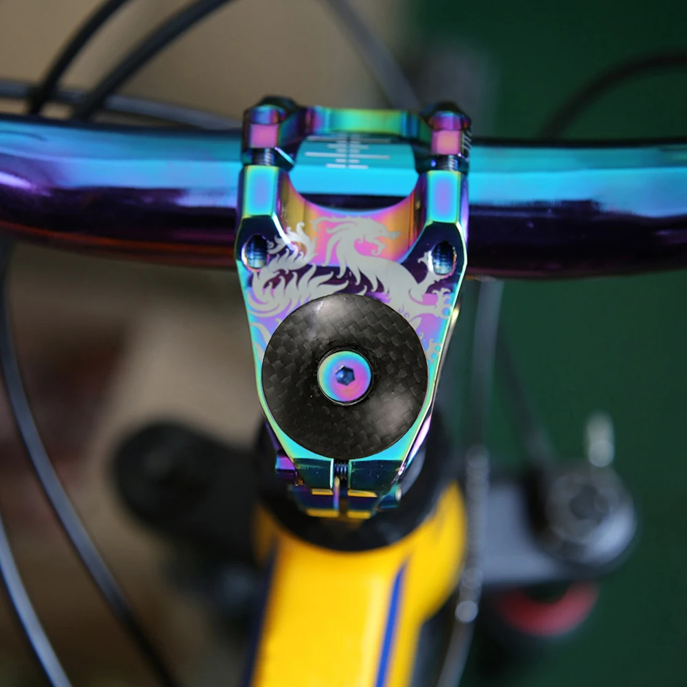 1x Fahrrad Carbon Fiber Vorbau Top Cap Threadless Headset 1 1/8  Bike HoRSDE 