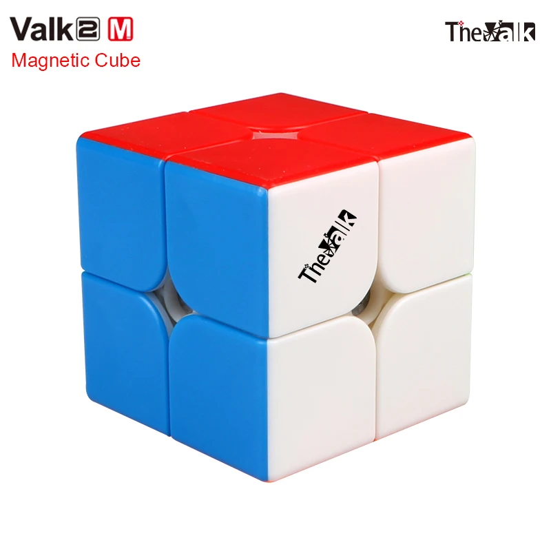 Новейший Qiyi mofangge Valk2 M Магнитный 2x2x2 скоростной куб магический куб Valk 2 Puzle для WCA профессиональные игрушки для детей - Цвет: Stickerless