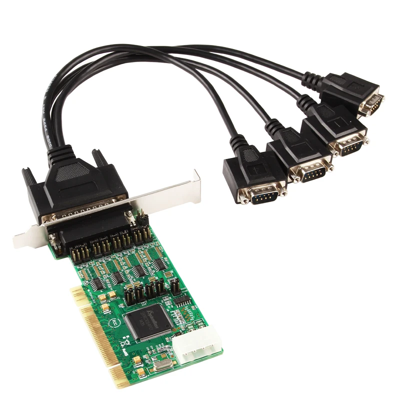 

4 Ports RS422 RS485 Serial DB-9 Pin PCI Host Controller Card Chipset for SysBase