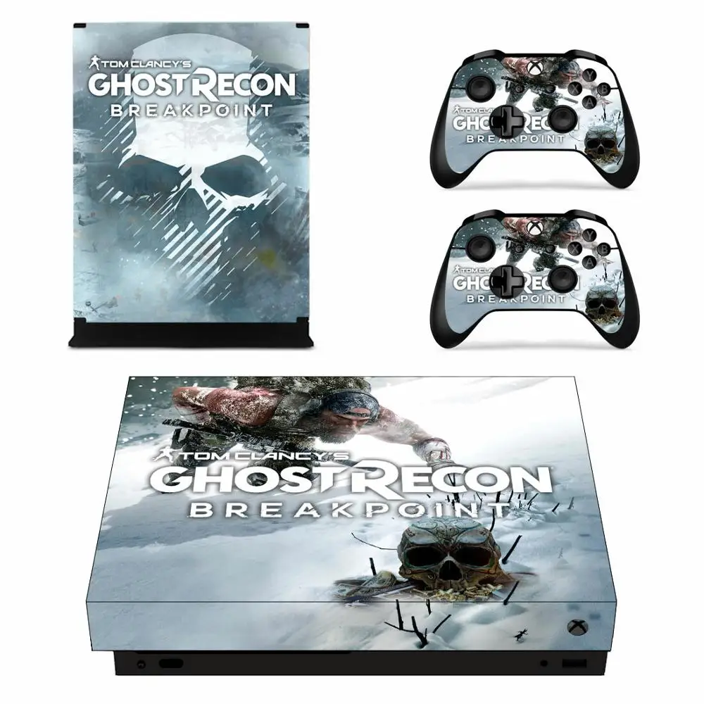Наклейка s Tom Clancy's Ghost Recon: точка останова для Xbox One X виниловое покрытие наклеивающиеся Переводные картинки для детей Xbox one X консоли пульта дистанционного управления - Цвет: YSX1X2238