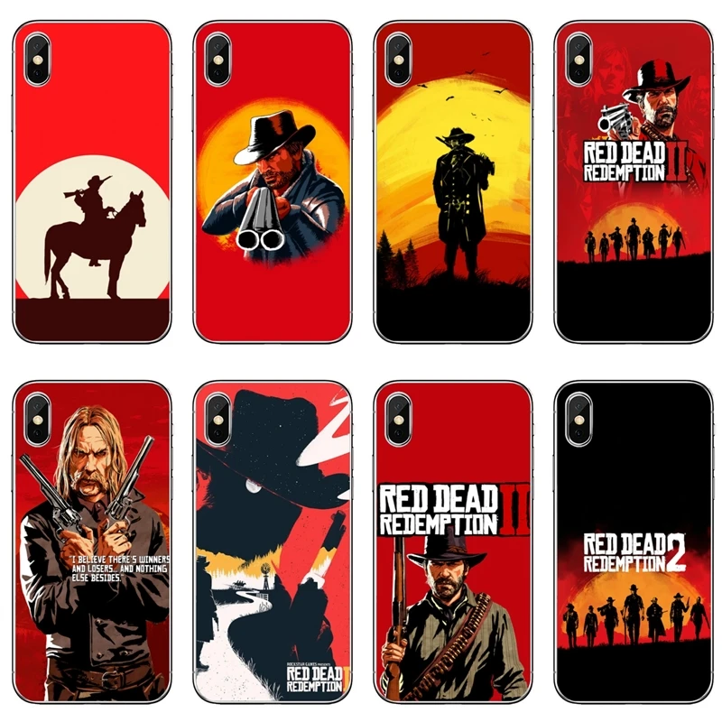 Прозрачный чехол для iPhone 11 pro XR X XS Max 8 7 6s plus SE 5s 5c iPod Touch 5 6 Red Dead выкуп 2 | Мобильные