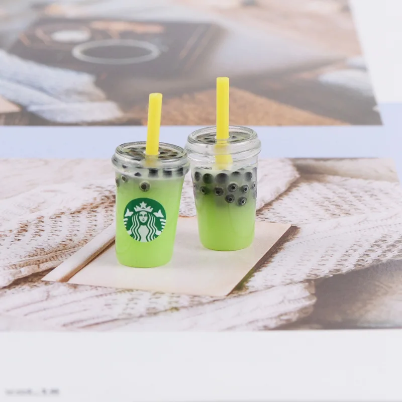 6PCS miniature food play drink coffee cup model 1/12 ob11 furniture scene diy mini doll house 1 / 6BJD kitchen food toy 4