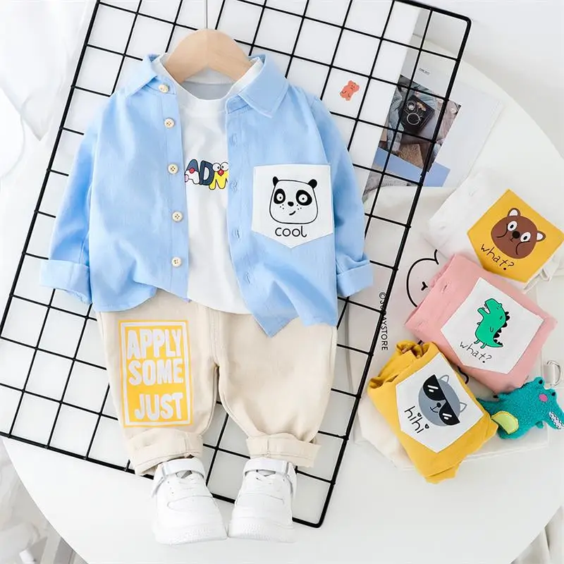 2020 весенние комплекты одежды для малышей рубашка с длинными рукавами и рисунком