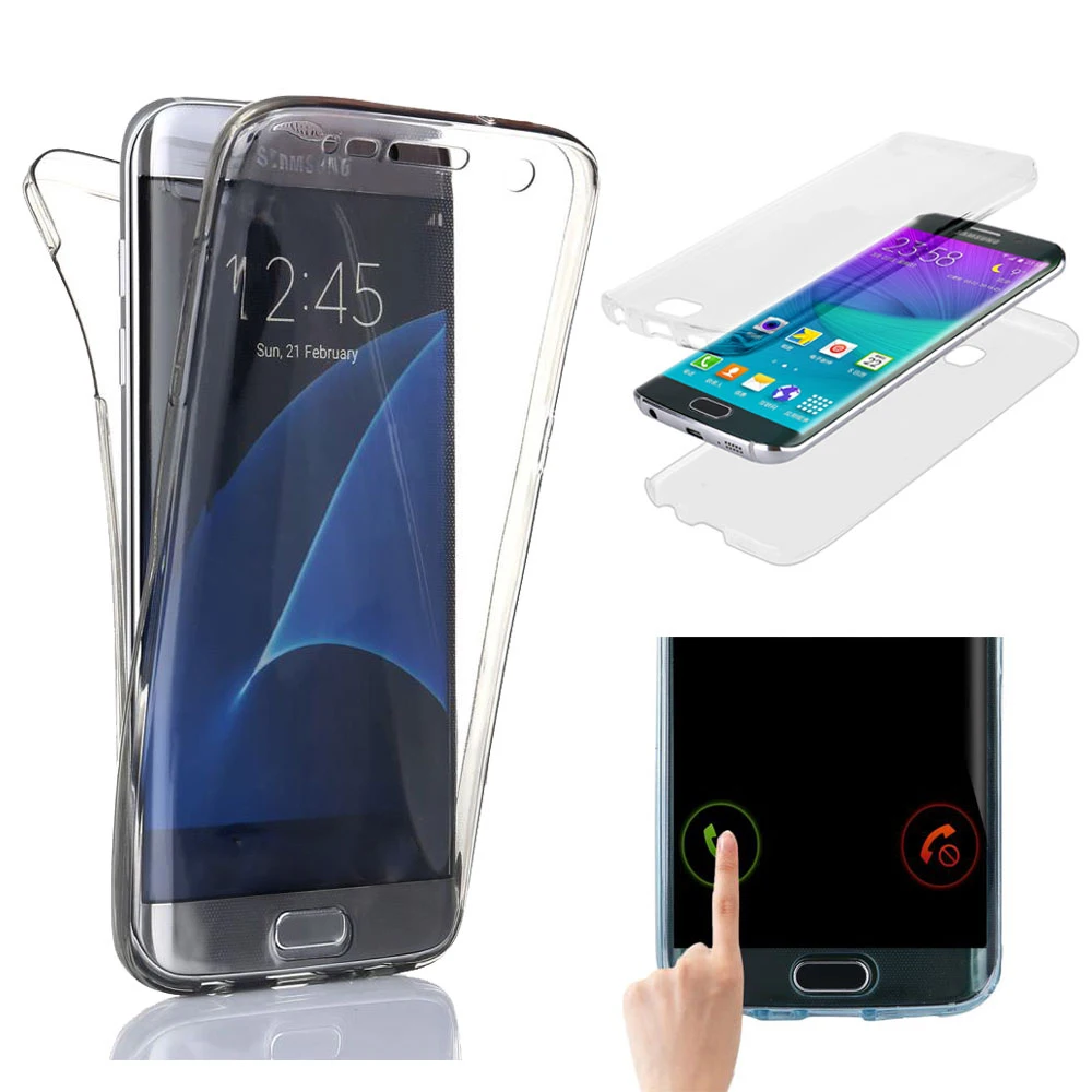 360 прозрачный силиконовый чехол для телефона Samsung Galaxy A51 A71 A6 A7 A8 2018 A3 A5 2016 2017 бампер