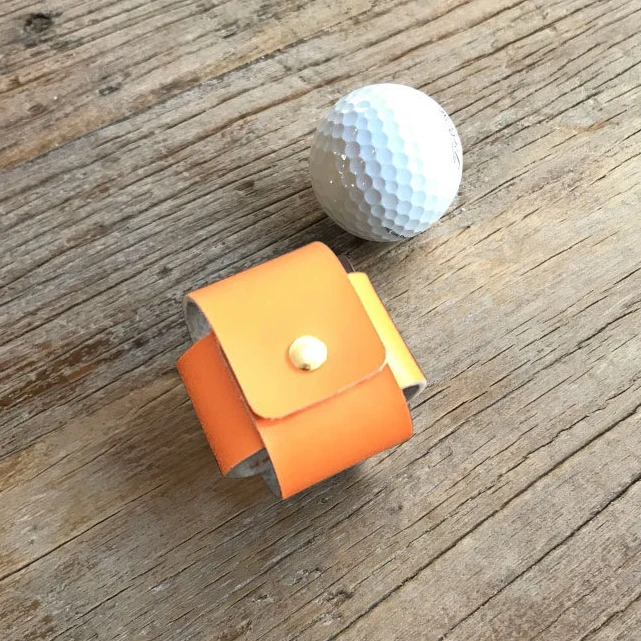 휴대용 골프 공 홀더 허리 파우치 가방, 가죽, 작은 골프 공 가방, 골프 스포츠 액세서리, 1 개