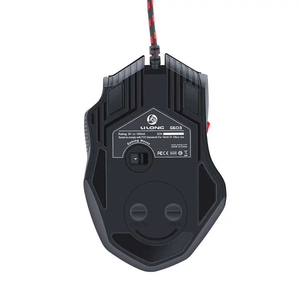 Jogo de Jogadores G603 com Fio Computador com 12 Dpi para Windows e pc Mouse Gamer Retroiluminado Botões Laterais 10000 Rgb Mmo Led - Imagem 2