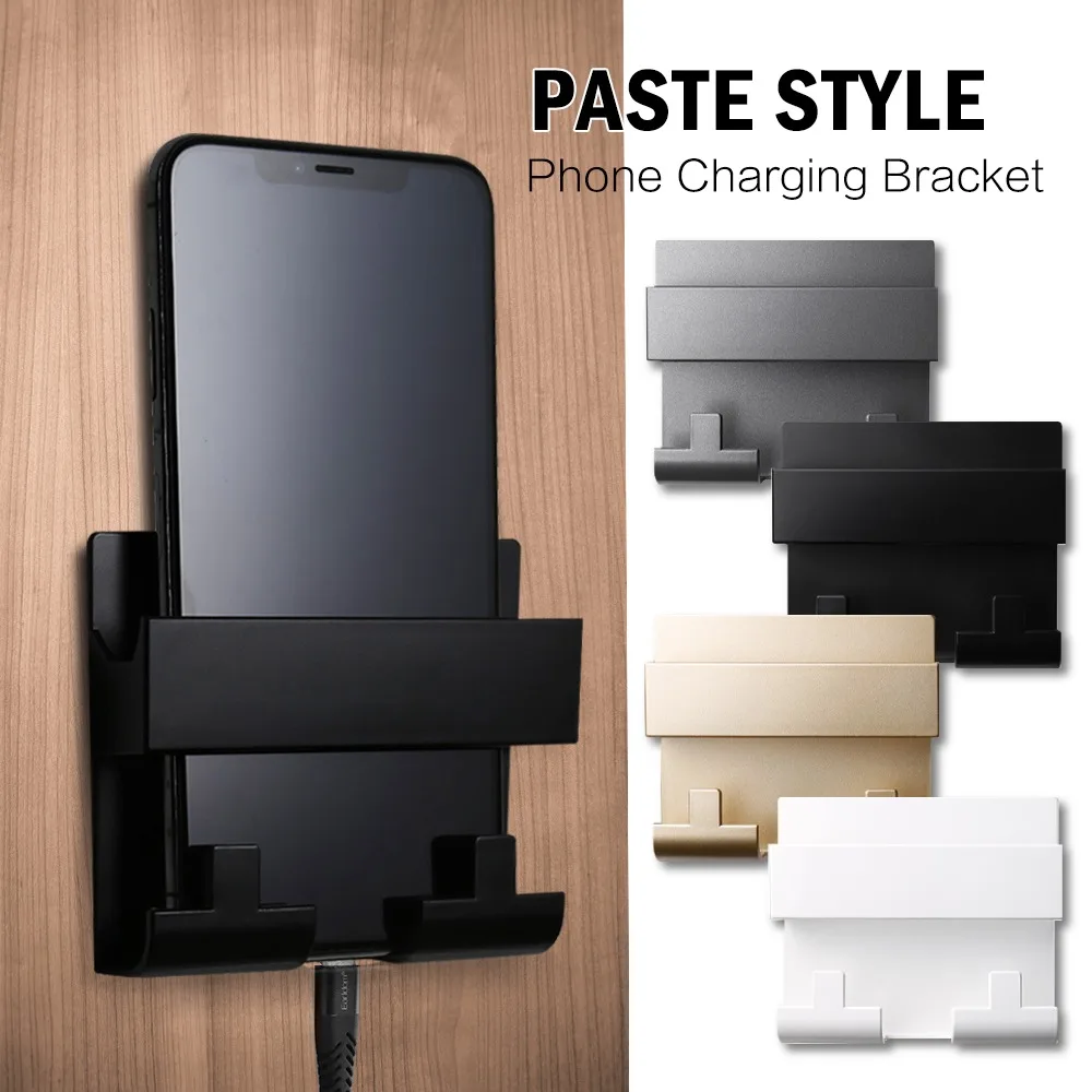 Wall Mounted Organizer Storage Box Remote Control Mounted Mobile Phone Plug Wall Holder with Hook Multifunction Holder Stand 1PC phone holder wall mounted storage box wall mounted organizer remote control holder