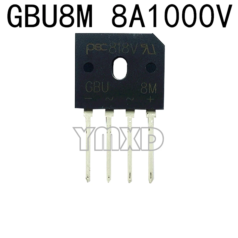 5 Pz/Lotto Nuovo Originale Gbu8M Raddrizzatore Ponte Piatto Ponte 8A1000V Pila Ponte Zip-4 Set Di Buona Qualità