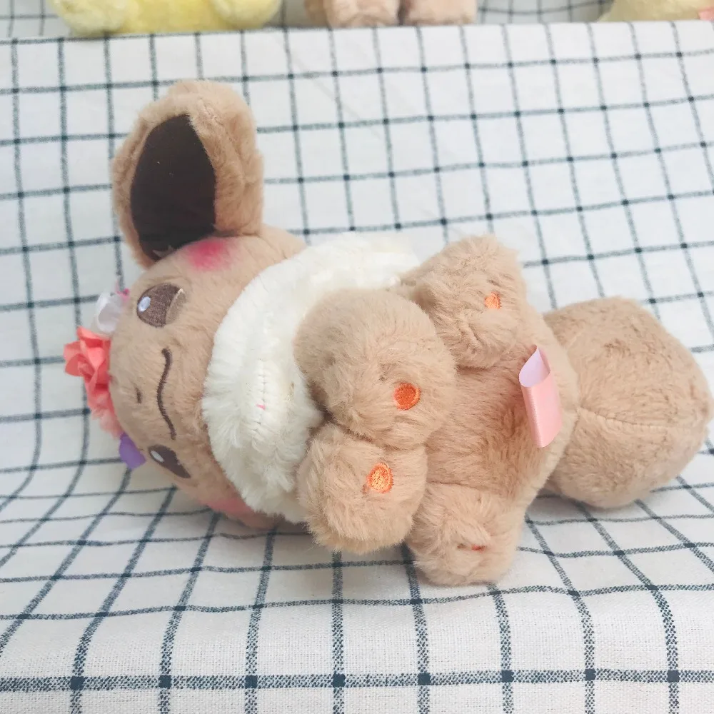 TAKARA TOMY Покемон Eevee Пикачу плюшевая игрушка милая Аниме Кукла Kawaii венок животное чучело подарок для подруги хобби коллекционная